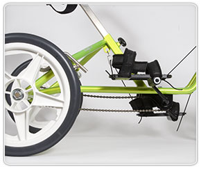 Check chain tension on adaptive special needs trike