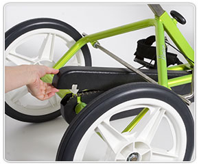 Removing top cover from the adaptive special needs bike