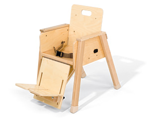 The Rifton Toddler Chair is best known as an adaptive positioning chair for young children and infants