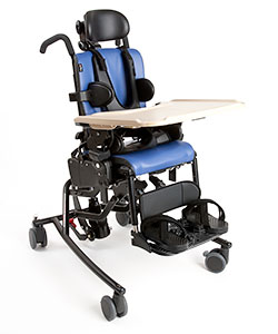 The Rifton Activity Chair with feeding equipment and positioning features