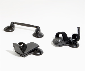 Showing the Rifton anchor family: arm, elbow, hand, horizontal, wrist and grab bar anchors which help increase independence for people with disabilities