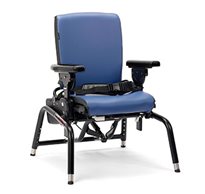 Rifton’s adaptive positioning chair for classroom participation in a blue color