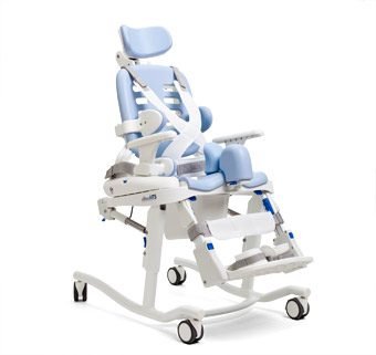 The new Rifton Hygiene Toileting System showing features and accessories that the old system lacked