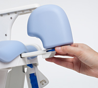 Rifton Hygiene Toileting System showing guidelines for the abductor feature.