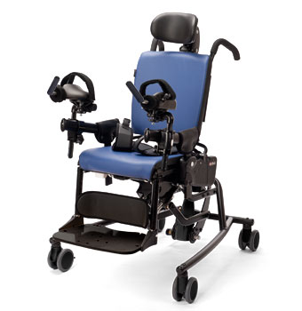 The Rifton Activity Chair with forearm prompts for teaching active sitting skills.