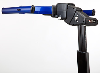 A close-up showing the two-piece modular frame on the new Dynamic Pacer gait trainer