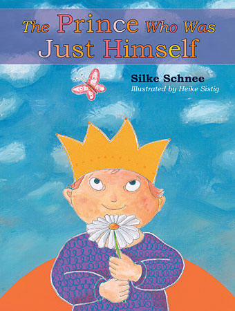 In this cover drawing from the children’s book, The Prince Who Was Just Himself, a young boy with Down syndrome holds a daisy in his hands. 