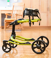 A photo of the Pacer gait trainer showing the chest prompt in the standard position.