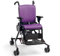 The Rifton Activity chair is a special needs positioning chair in purple