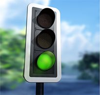 A green traffic light set against the sky is used to analyze stretching intervention effectiveness for neuromuscular disabilities