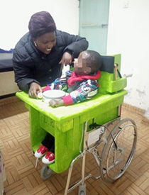 A supportive chair made by APT Kenya