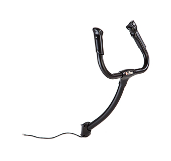 A black handle for the Rifton E-Pacer.