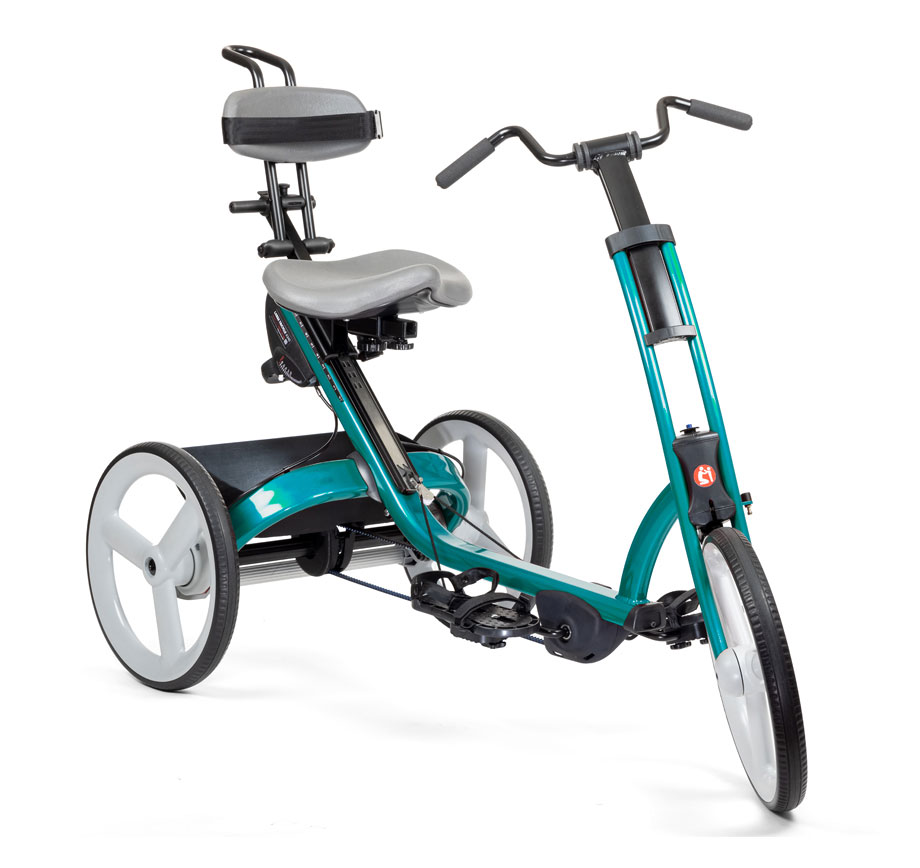 The Rifton Adaptive Tricycle in teal
