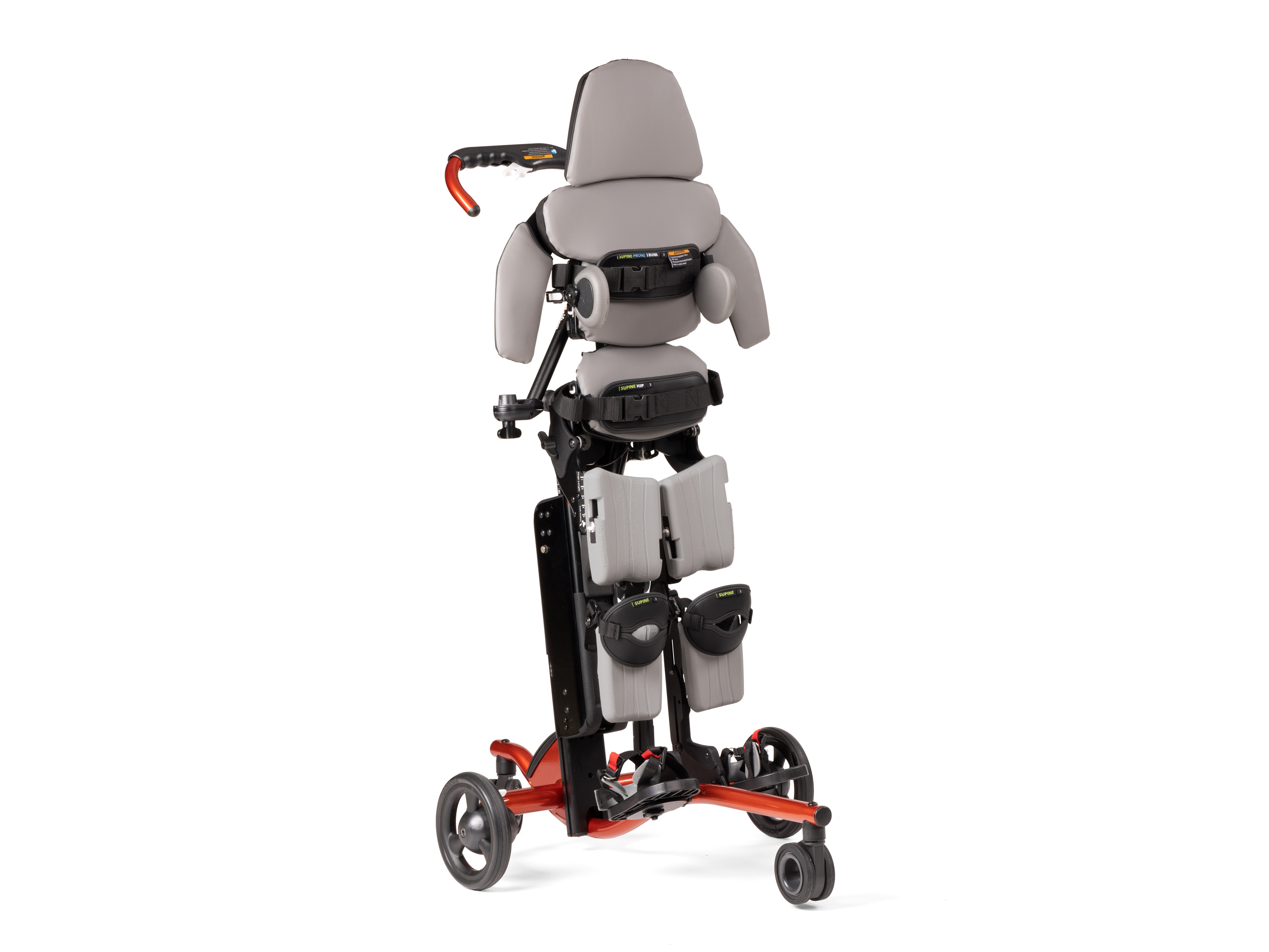 The Size 2 Rifton Stander standing frame in supine position