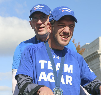 Johnny Agar and his father, Jeff Agar