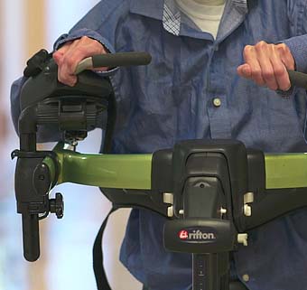 a boy using the Rifton Dynamic pacer