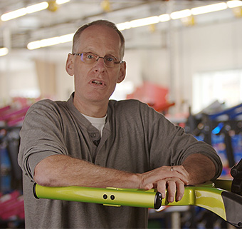 Joe Keiderling in a Rifton Factory